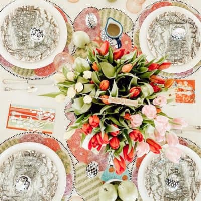 Simple Easter Tablescape with MacKenzie-Childs