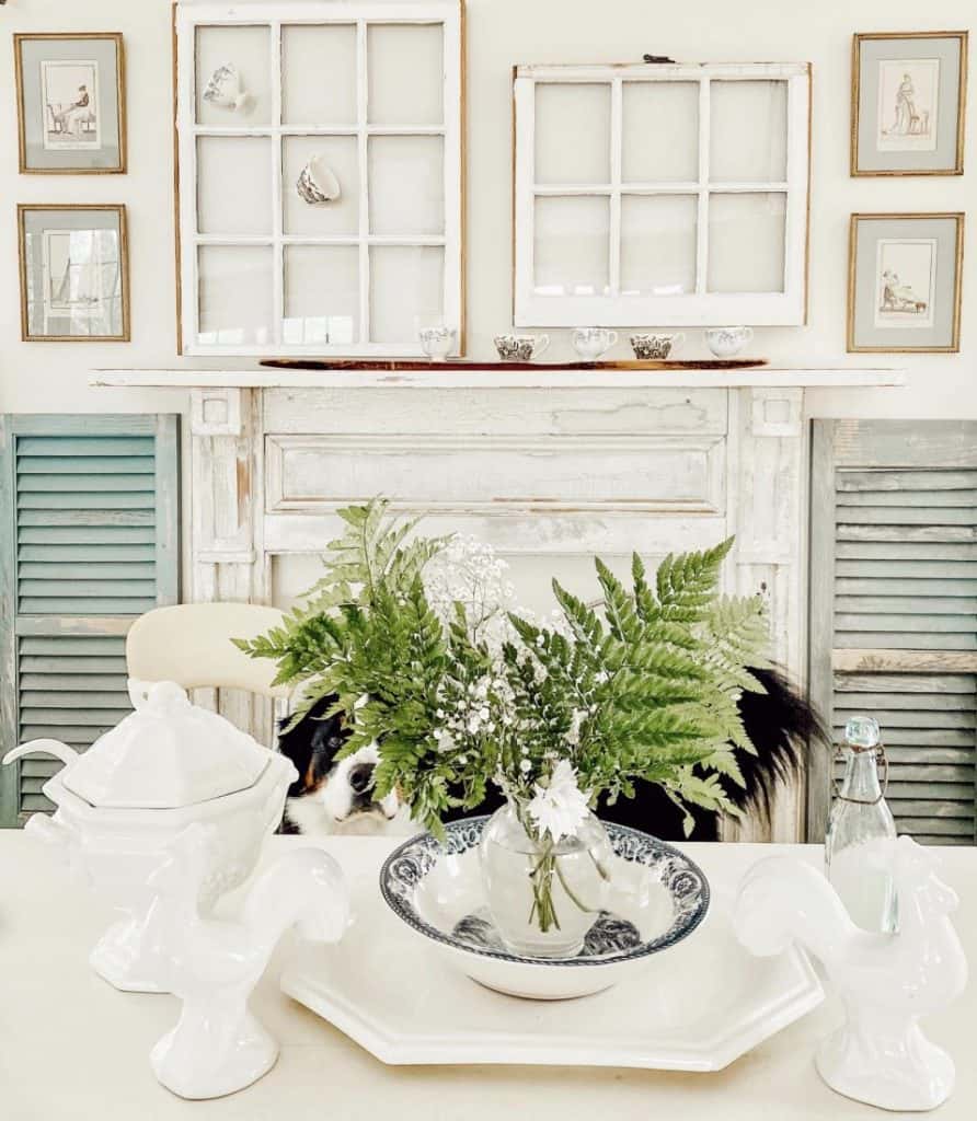 A Spring Teacup Mantel