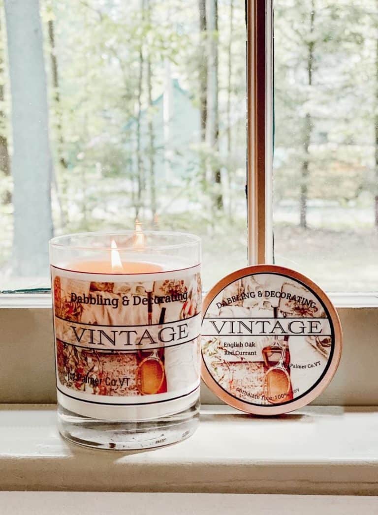 Vintage Candle in the window