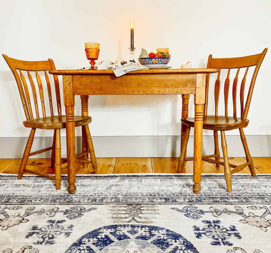 Charming Antique Table and Chairs for Two
