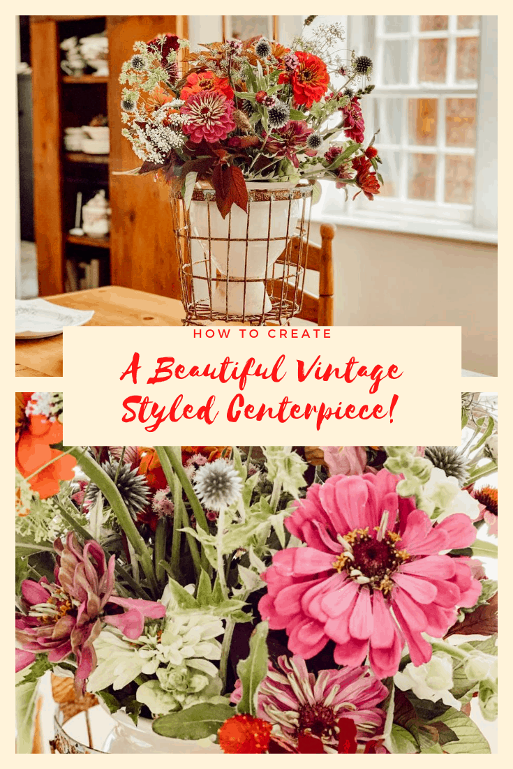 Vintage Style Flower Centerpiece