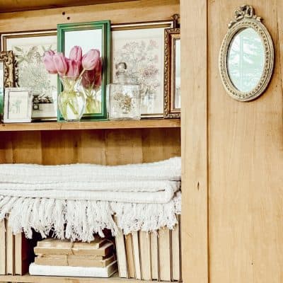 Antique Pine TV Cupboard