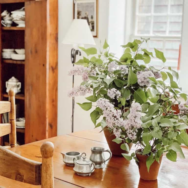 A Traditional Maine Home with a Stylish Antique Hutch