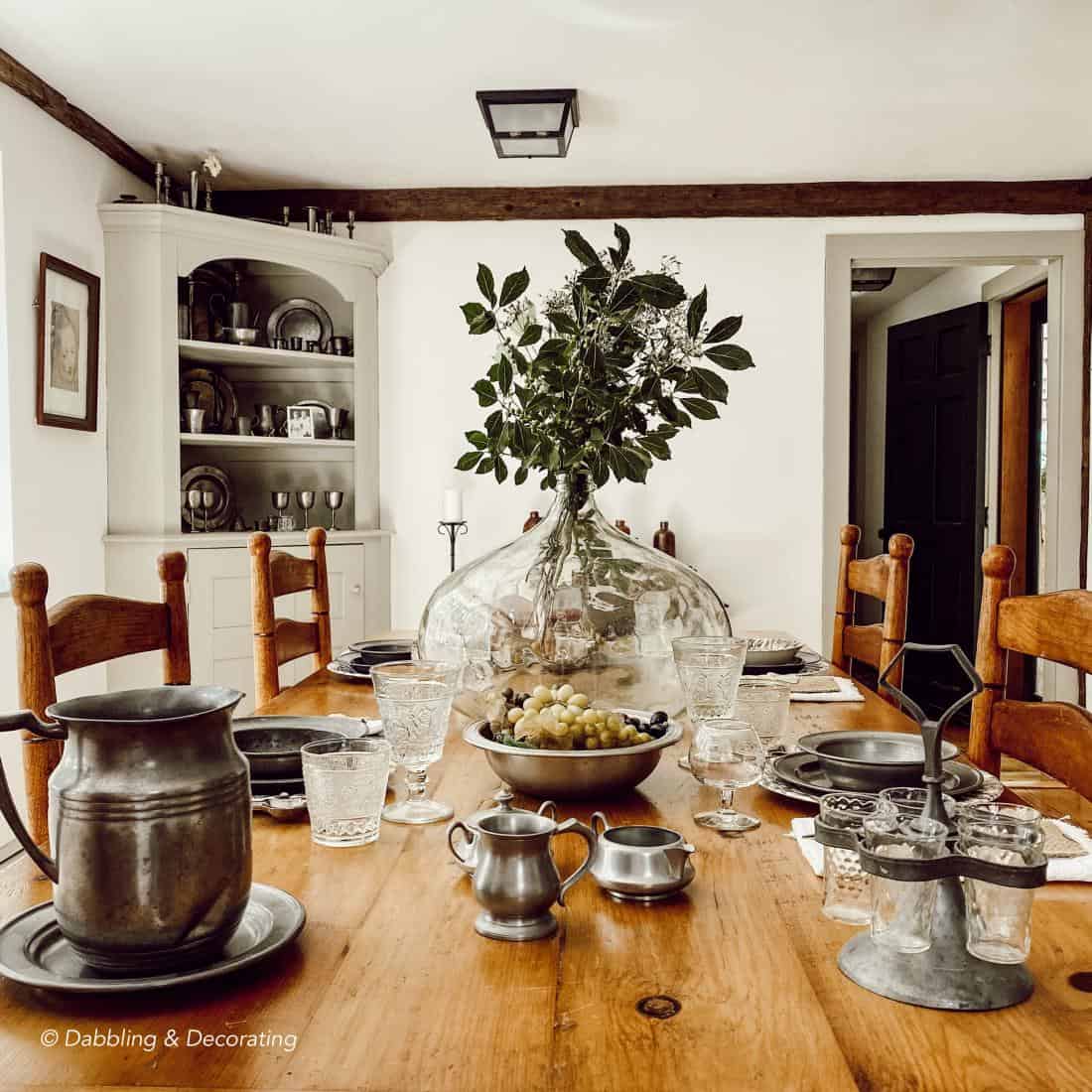 Decorating a Table with American Country Antiques