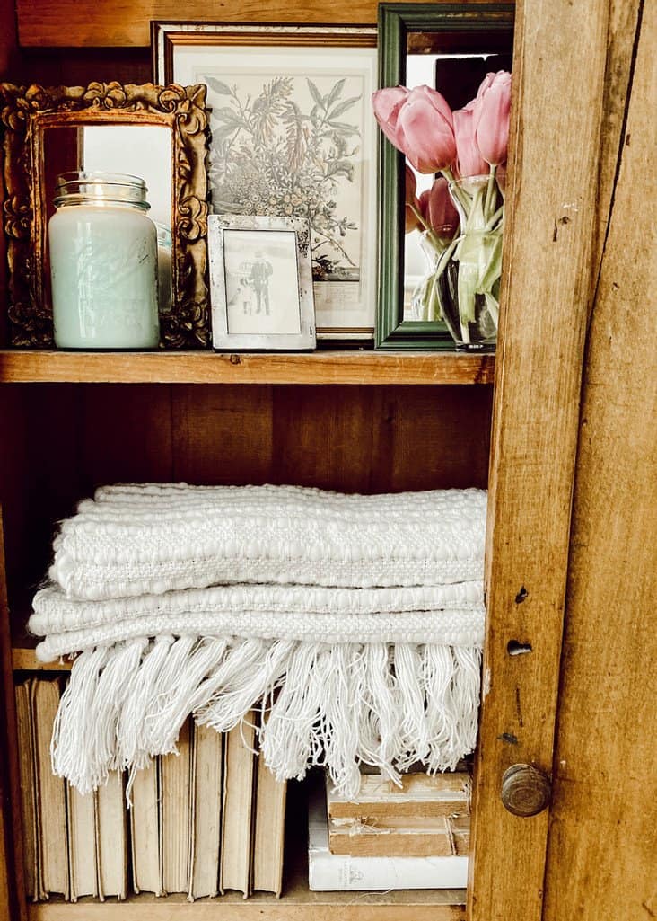 Antique Pine TV Cupboard