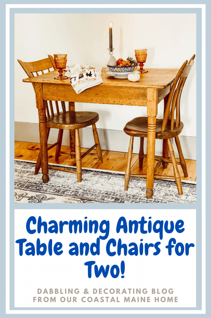 Charming Antique Table and Chairs for Two