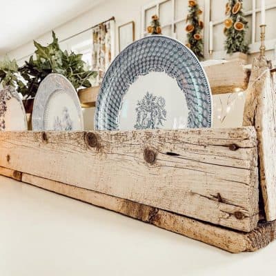 Thrifted Wooden Toolbox Centerpiece