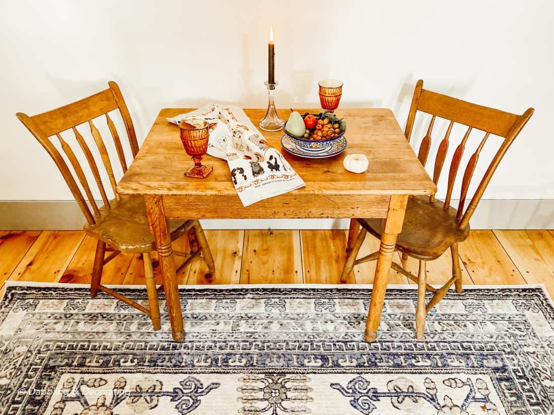 Charming Antique Table and Chairs for Two