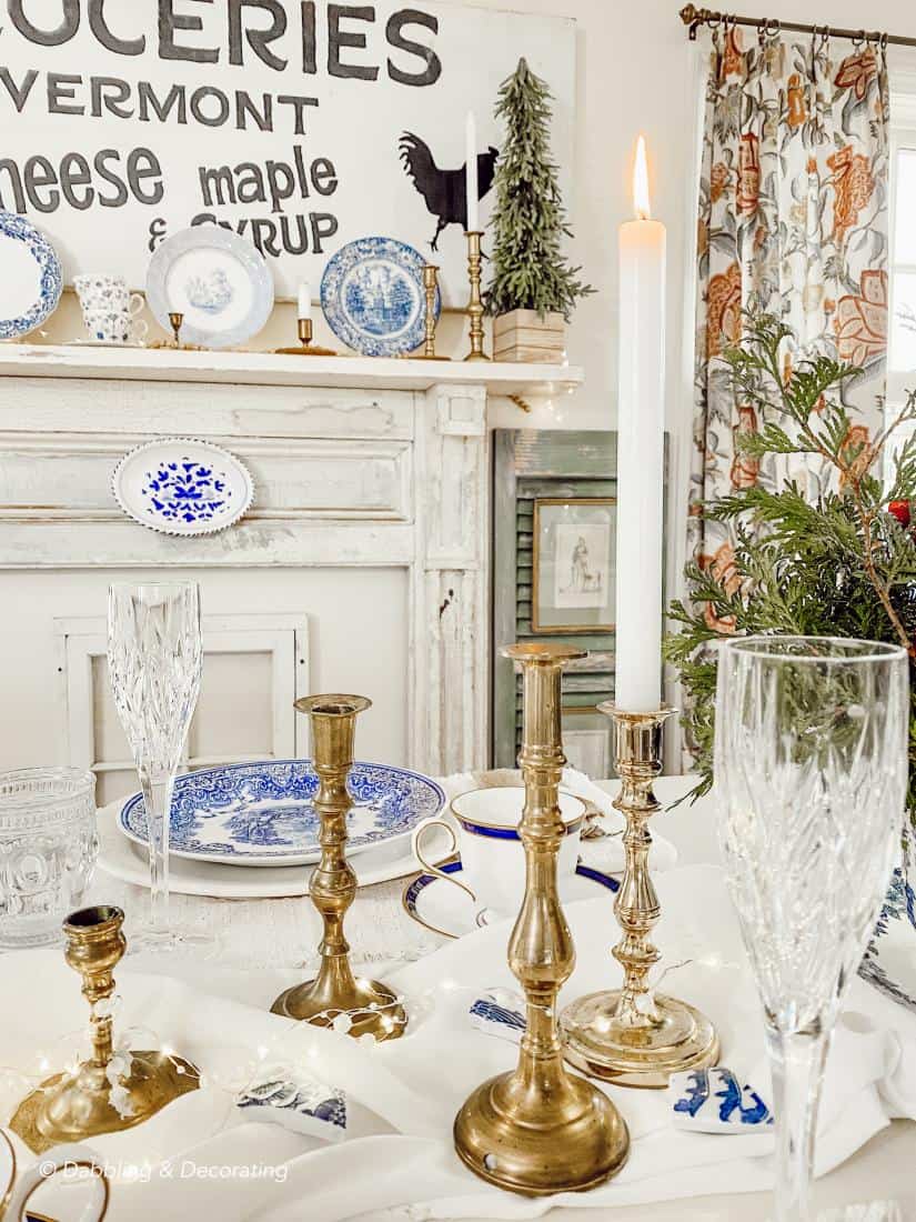 Collected Antique Blue and White Tablescape