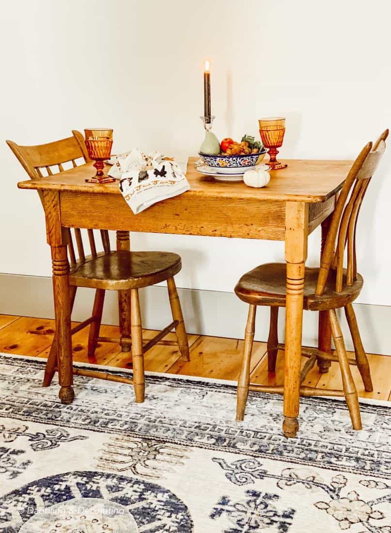 Charming Antique Table and Chairs for Two