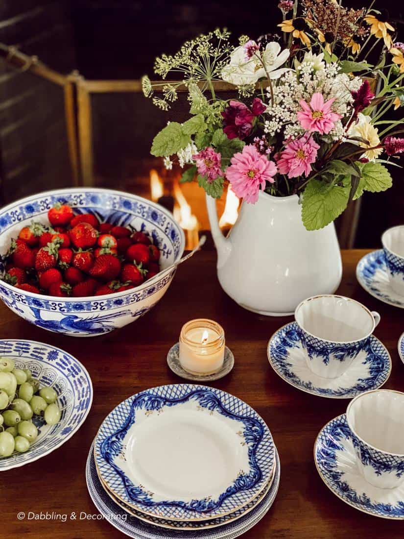 Cozy Corner Ideas for Home Fireside with Vintage Style Morning Coffee Table.