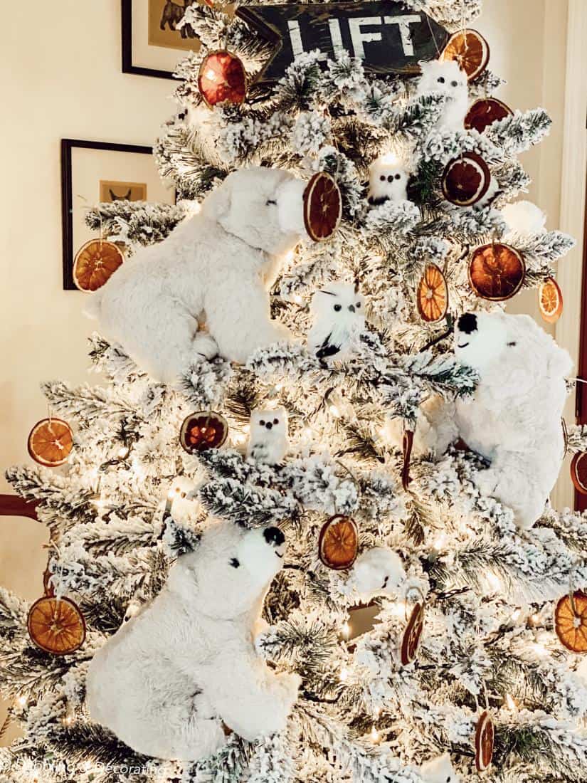Polar Bear and Owl Inspired Christmas Tree