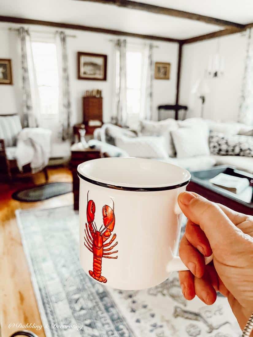 A cup of coffee on a table