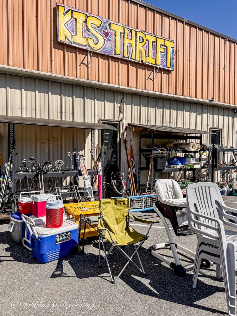 KIS Thrift Store warehouse in Wilder, Vermont