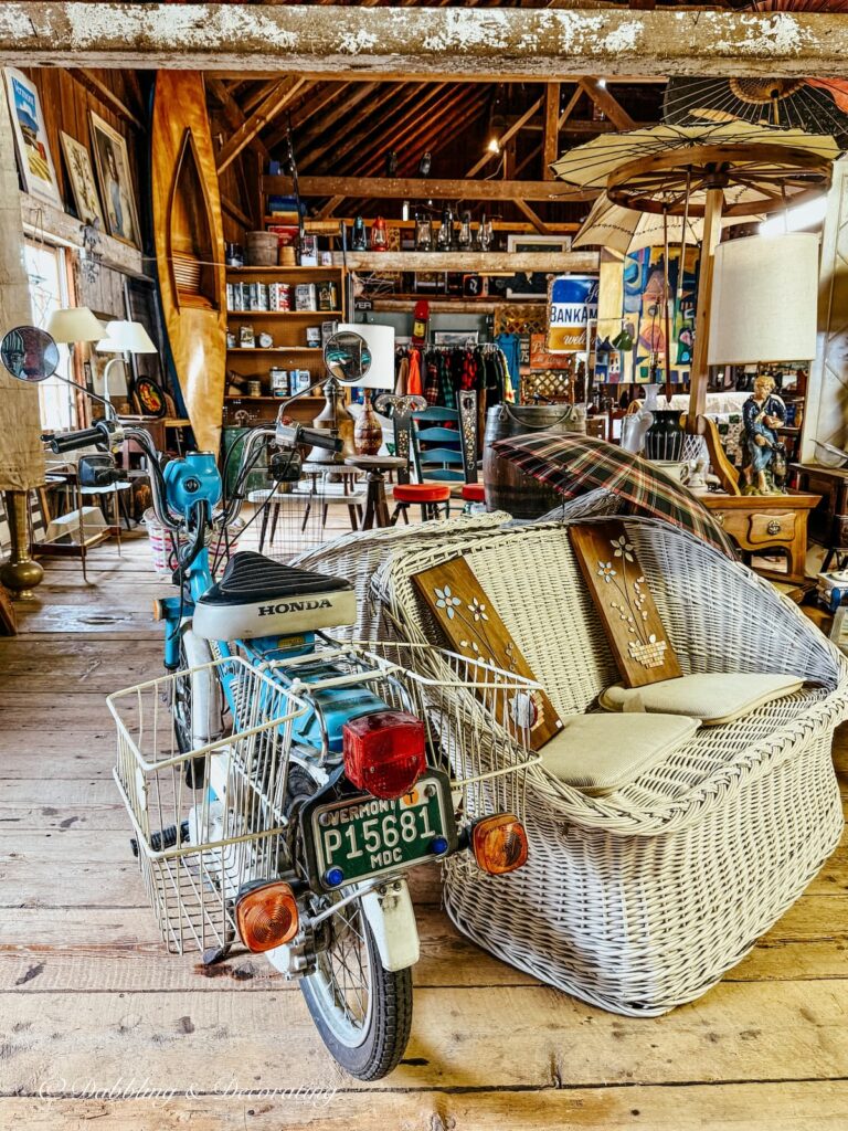 Inside The Vintage Den in Jeffersonville, Vermont.