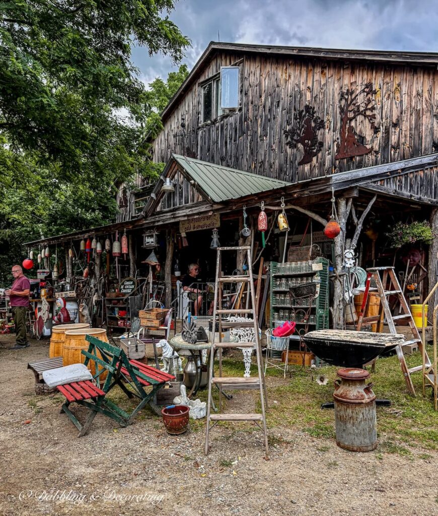 Elmer's Barn antiquing in Whitefield, Maine.