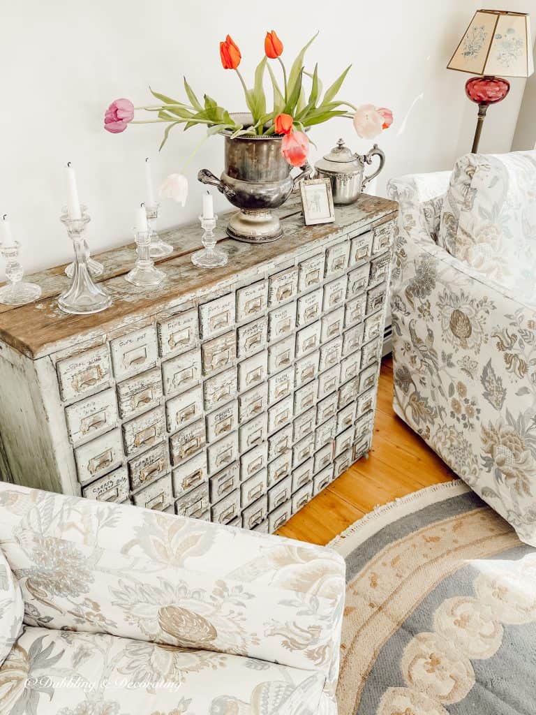 Chippy Green Apothecary Cabinet