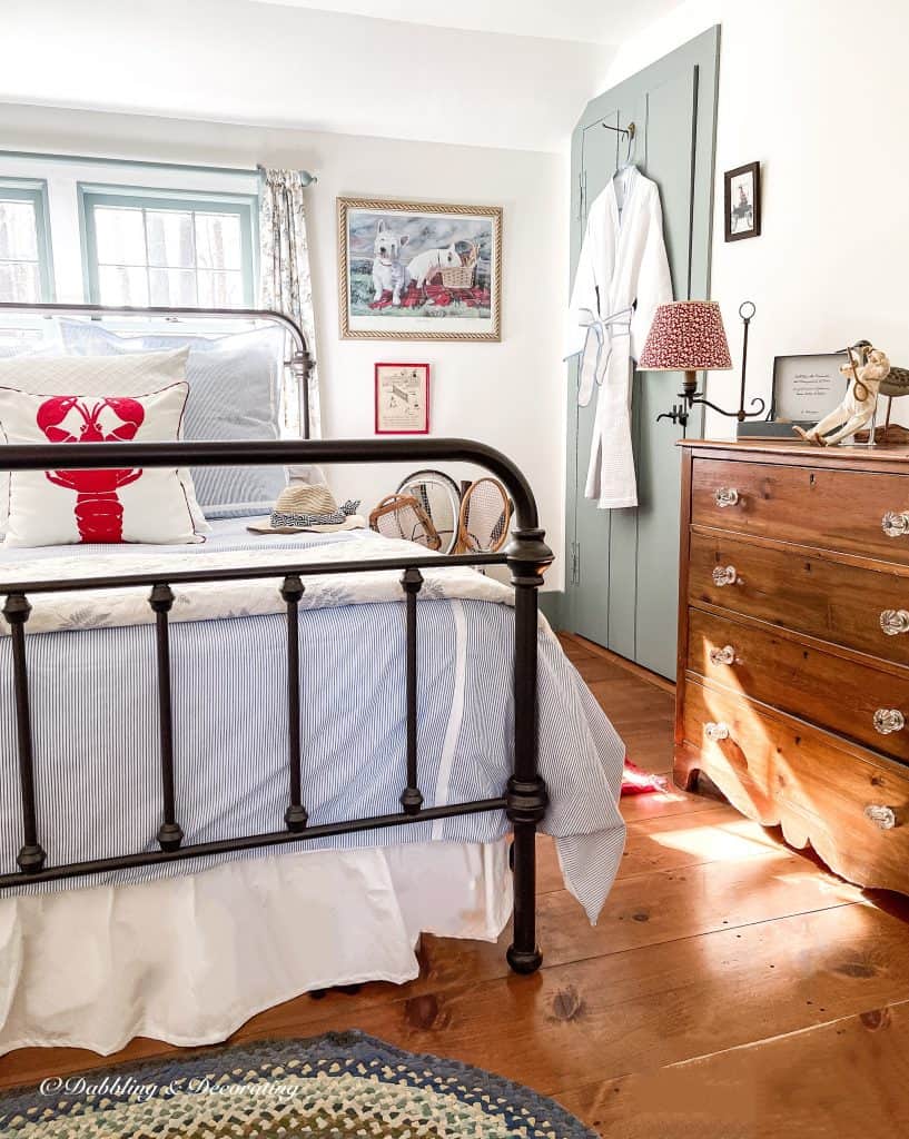 Coastal Bedroom with Dreamy Seersucker Bedding