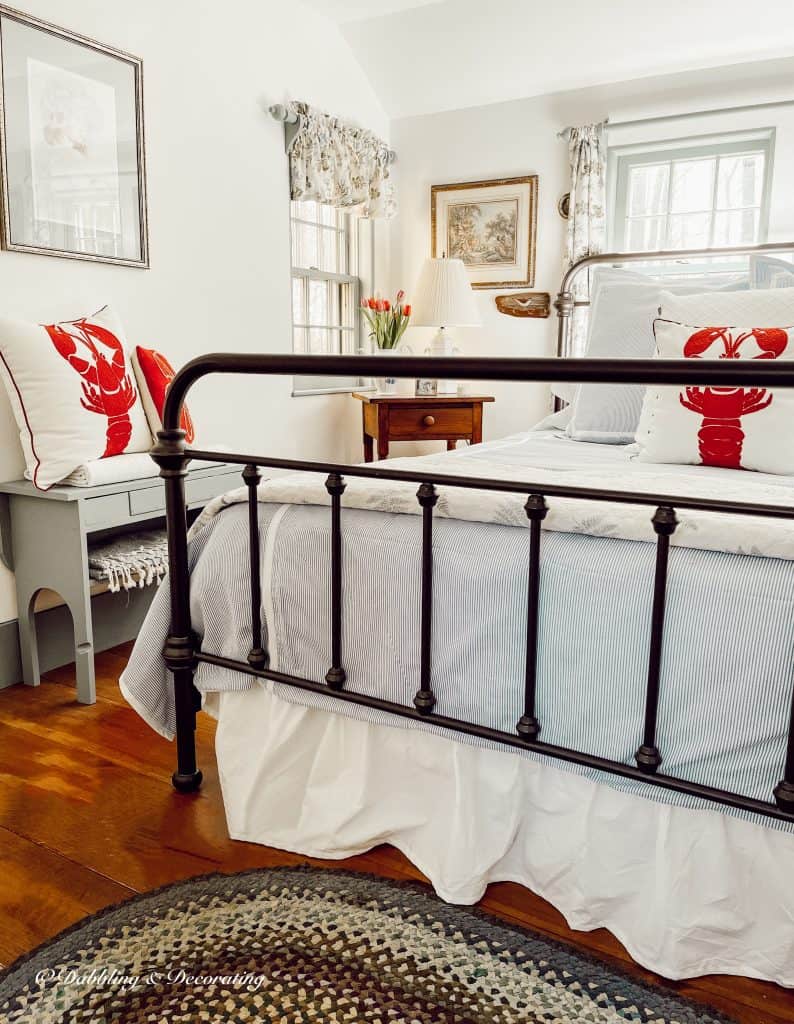 Coastal Bedroom with Dreamy Seersucker Bedding