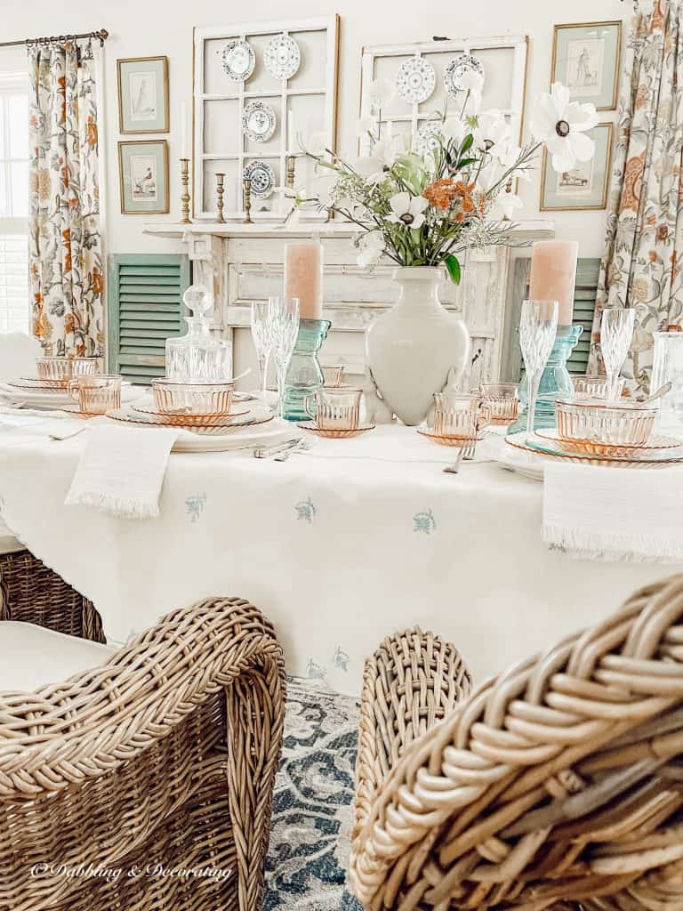 Vintage Spring Styled Dining Room.