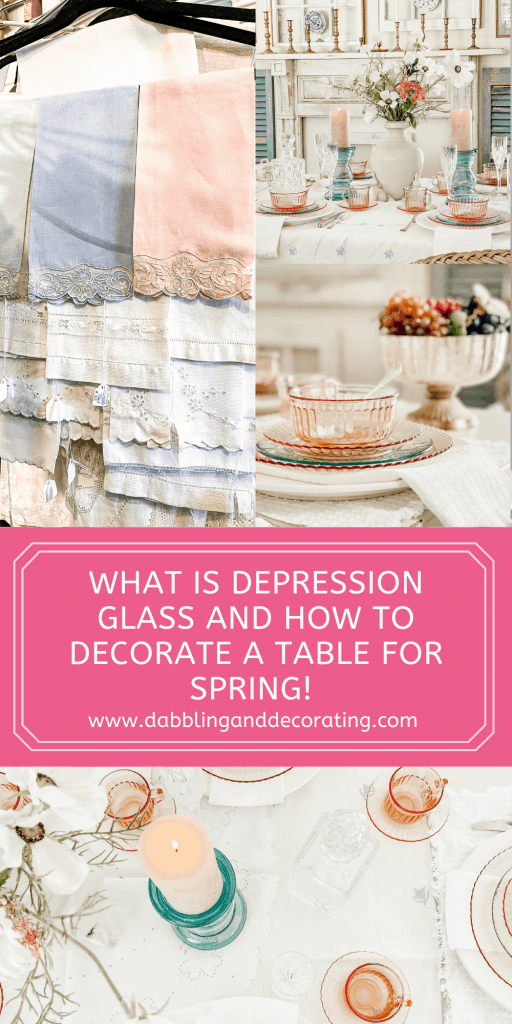 What is depression glass and how to decorate a table for spring! 