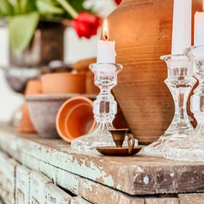 Terracotta Pots and an Apothecary Cabinet