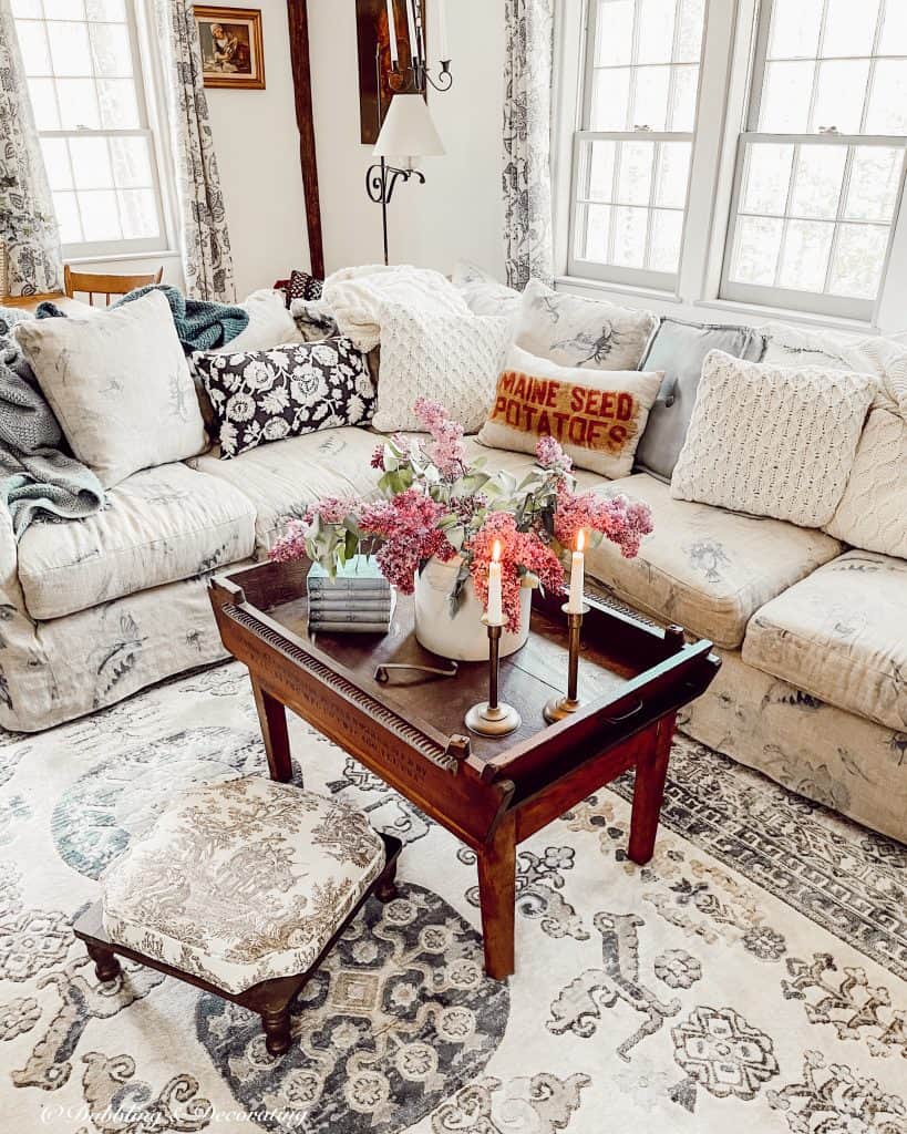 Living Room in New England Colonial House