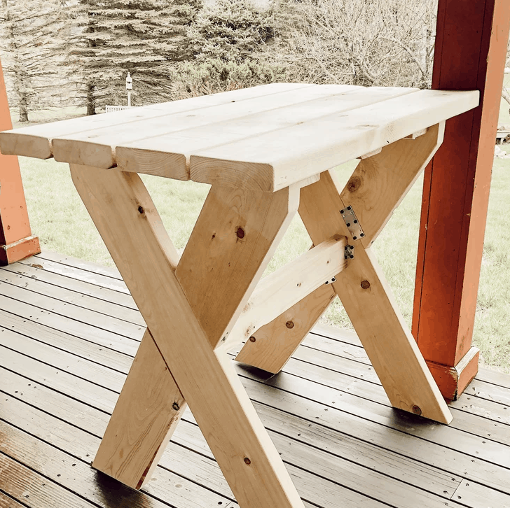 A wooden table