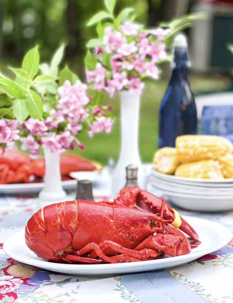 What Does Frugality Mean to You?  Outdoor summer lobster table.