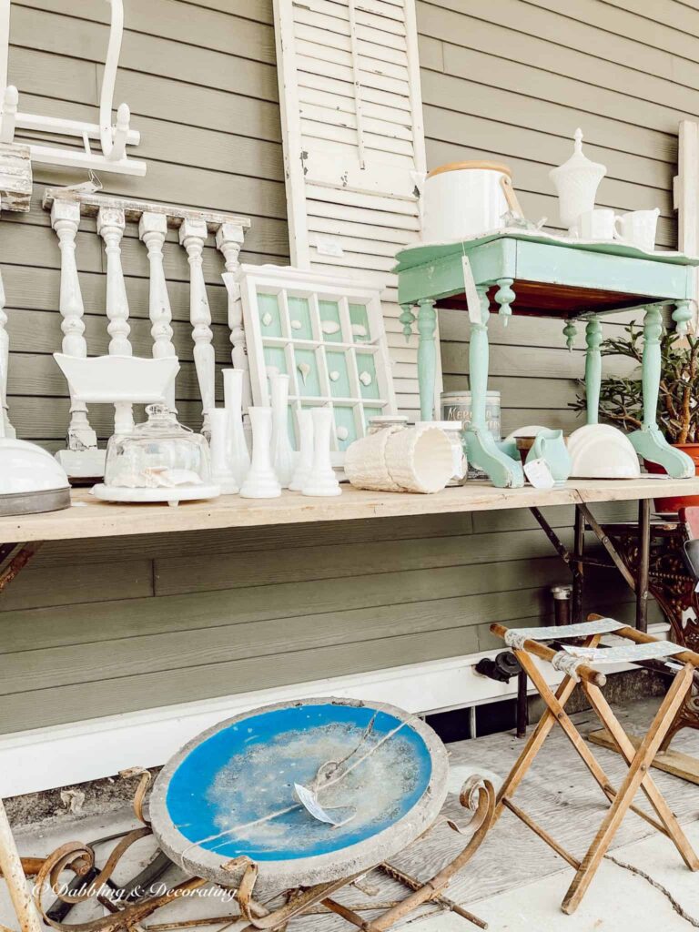 outdoor antique store market items.