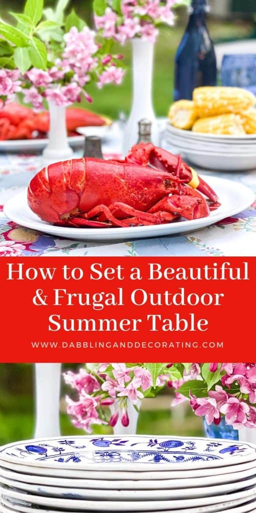 How to Set a Beautiful and Frugal Outdoor Summer Table.