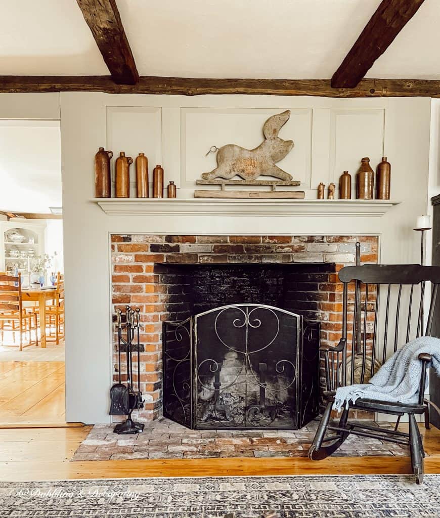 Living Room in New England Colonial House