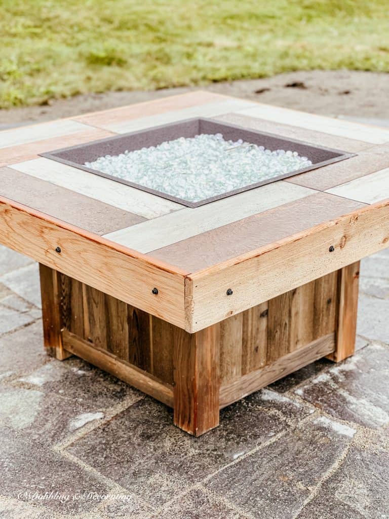 Outdoor Living Wooden Square Fire Pit