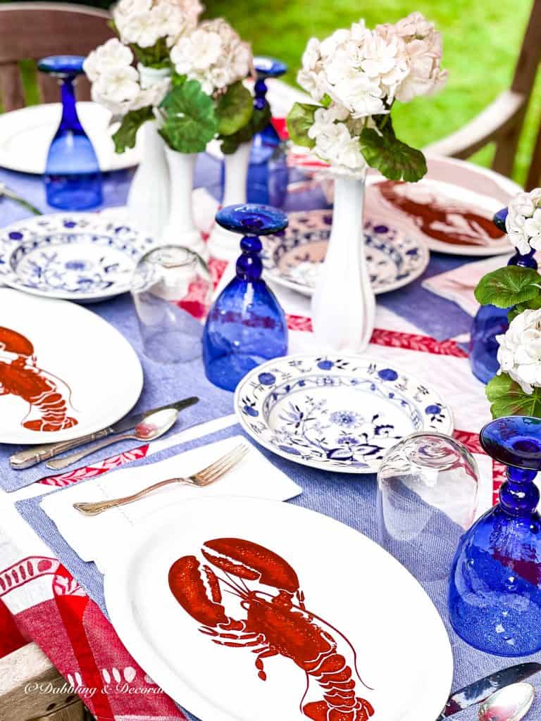 A Quick and Easy Rainy Day Lobster Table Setting