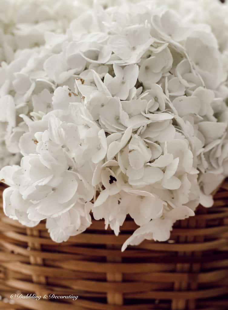 A Patriotic Basket Full of Hydrangeas