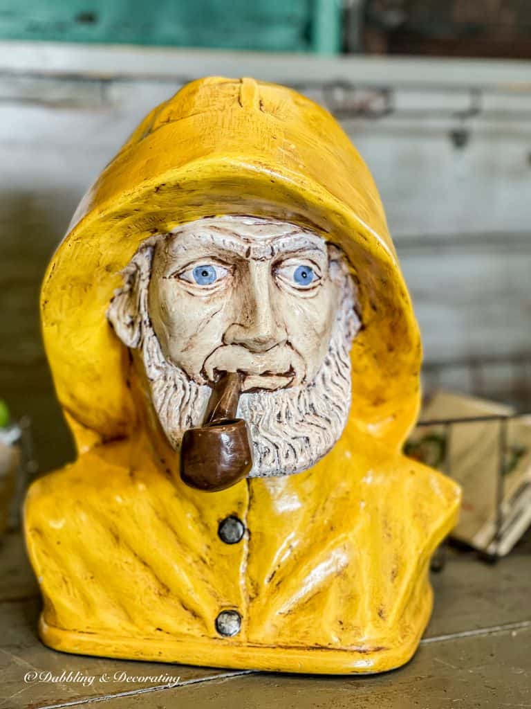 Yellow Nautical Captain Statue