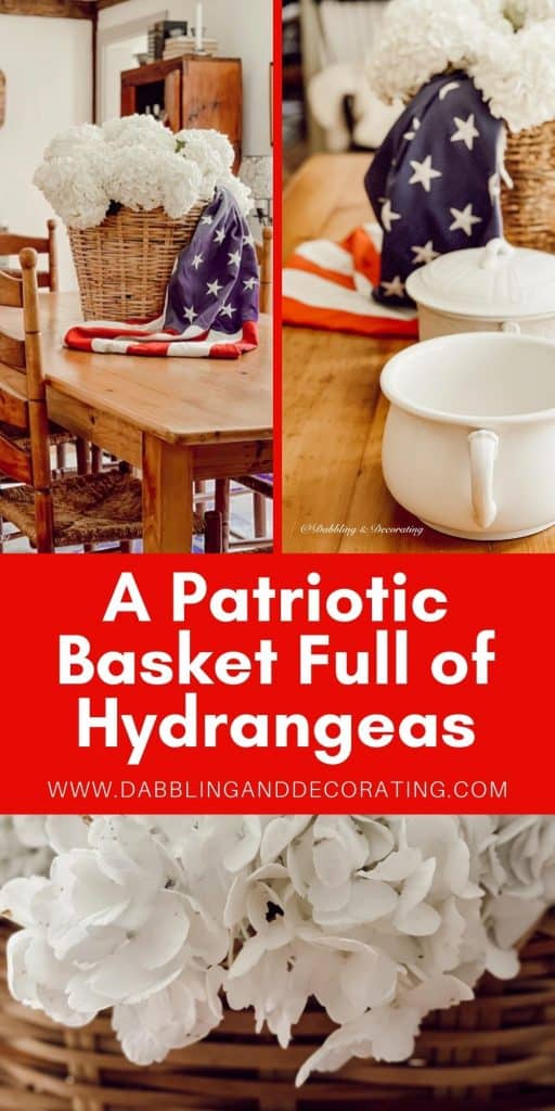 A Patriotic Basket Full of Hydrangeas