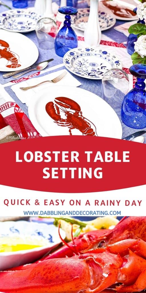 A Quick and Easy Rainy Day Lobster Table Setting