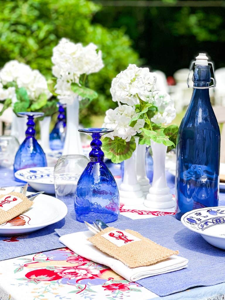 A Quick and Easy Rainy Day Lobster Table Setting