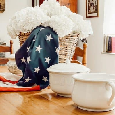 A Patriotic Basket Full of Hydrangeas
