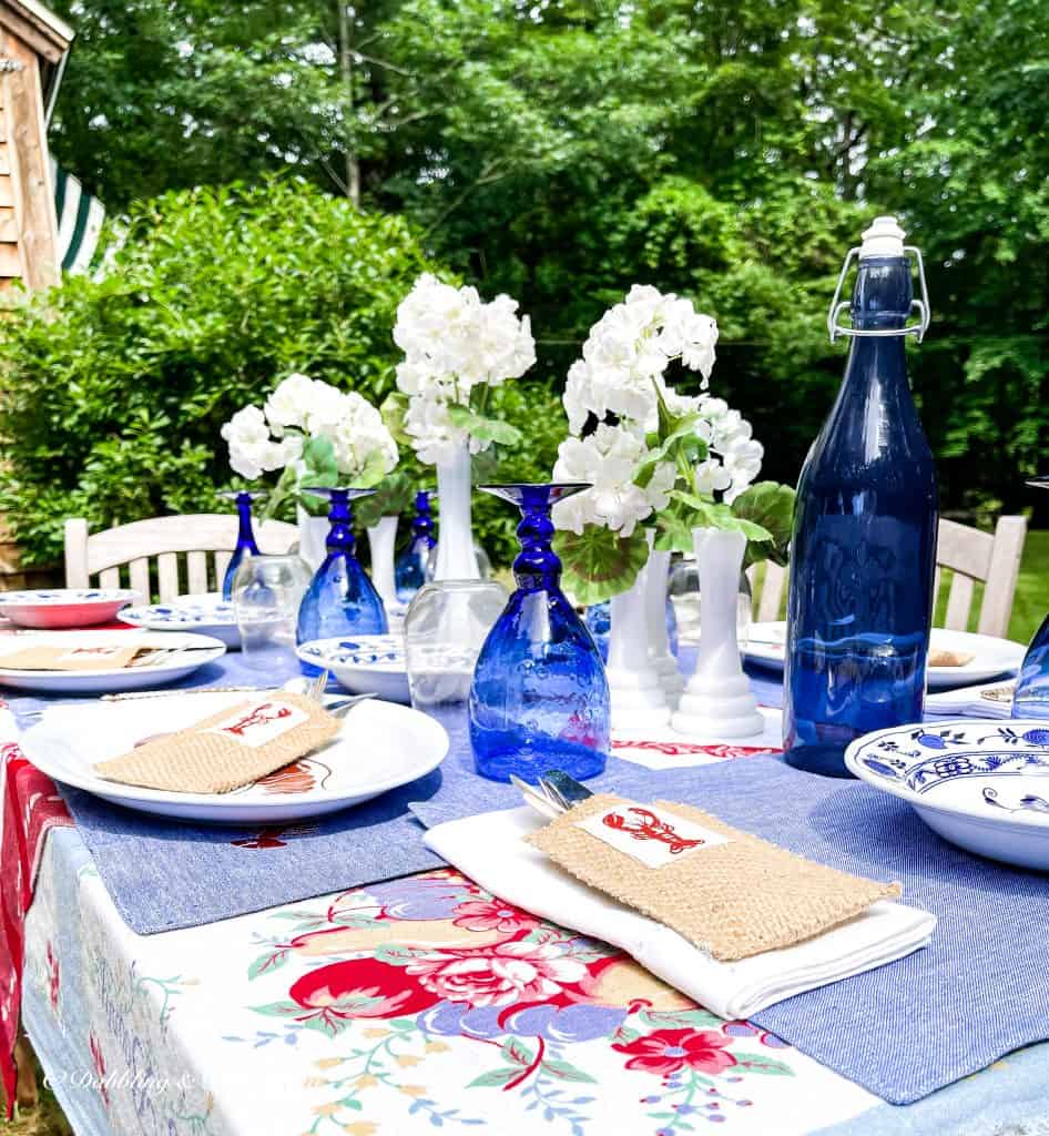 A Quick and Easy Rainy Day Lobster Table Setting