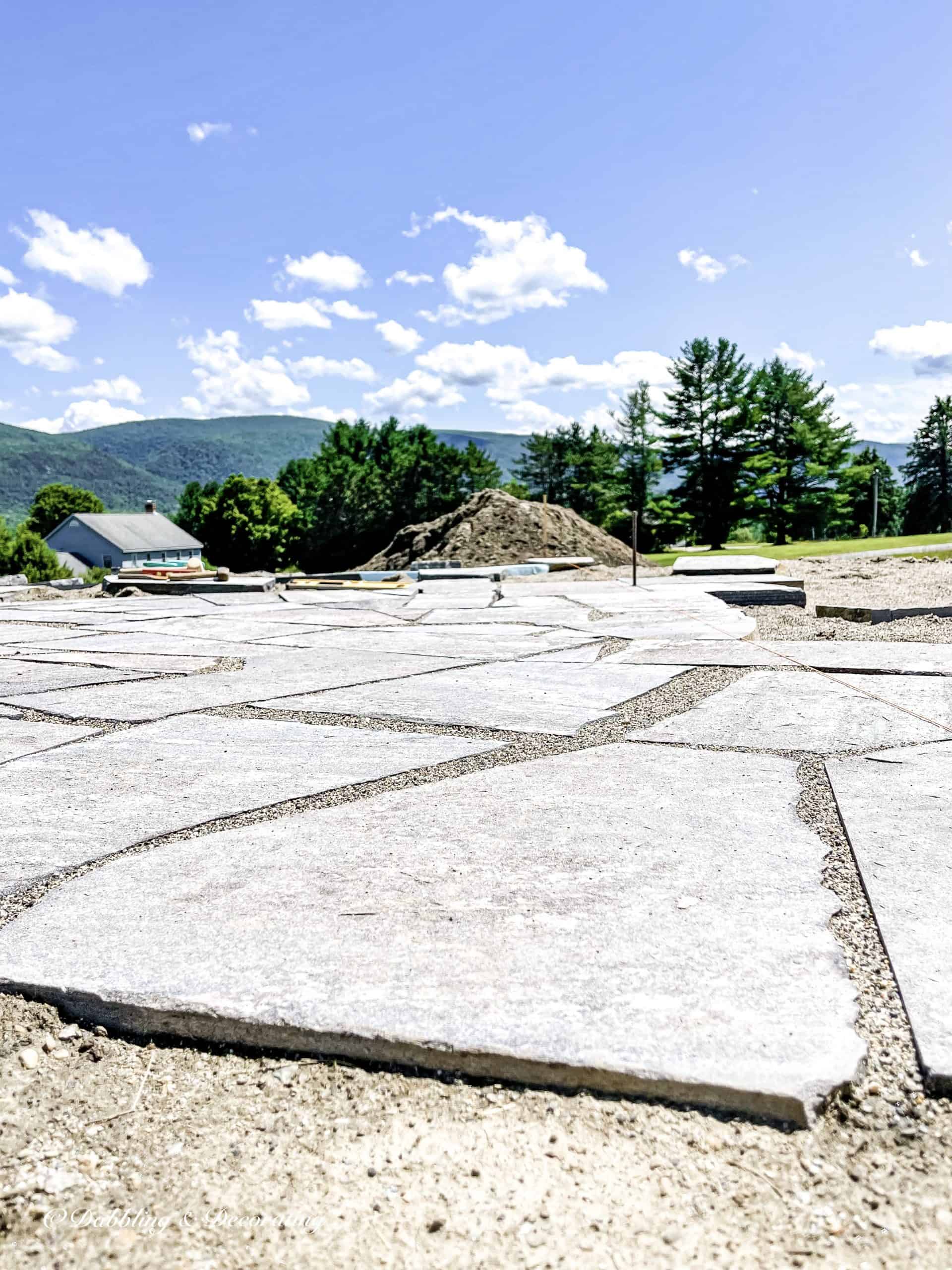 Stone Patio  backyard living design in the making.