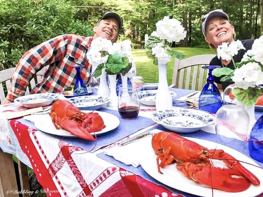 A Quick and Easy Rainy Day Lobster Table Setting