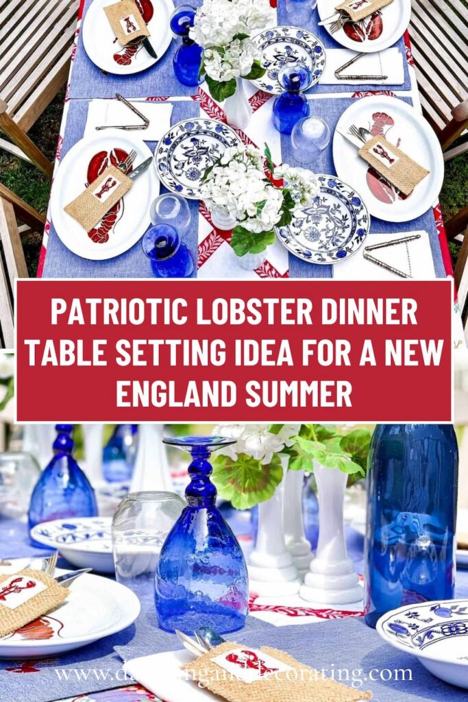 Patriotic Lobster Dinner Table Setting Idea for a New England Summer