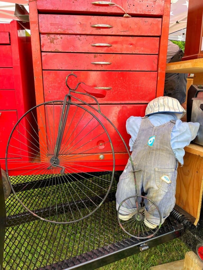 Antique Bike and Doll
