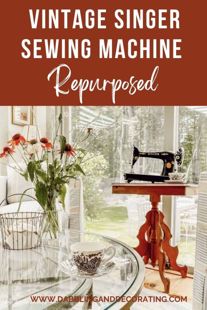 Vintage Singer Sewing Machine Repurposed