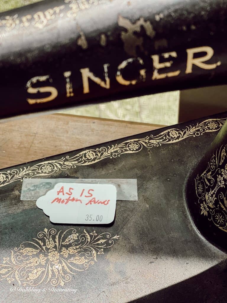 Vintage Singer Sewing Machine in Thrift Shop