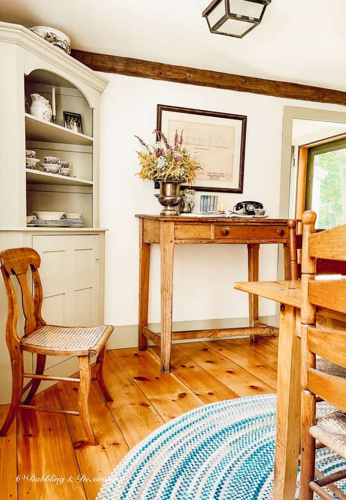 antique desk and chair