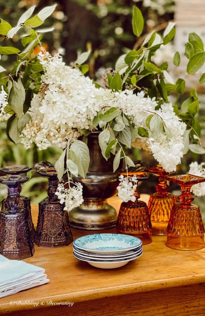 The Cutest Little Outdoor Beverage Table