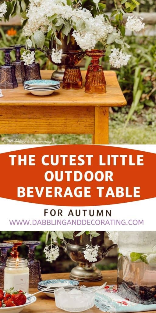 How to add simple charm to any outdoor entertaining space with the cutest little outdoor beverage table that is sure to impress your guests.